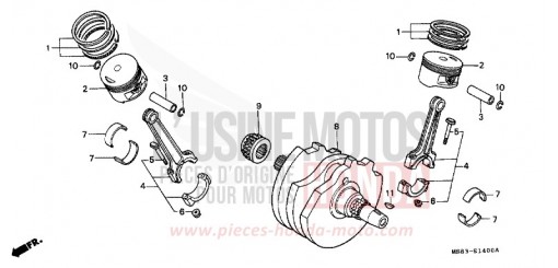 VILEBREQUIN/PISTON XRV650K de 1989